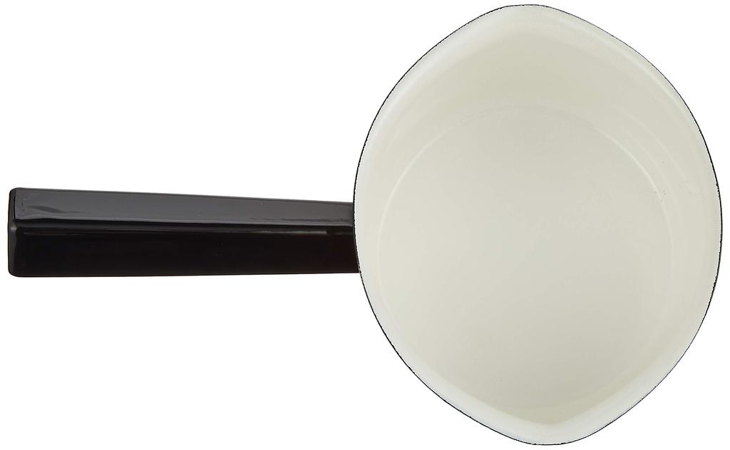 Nodahoro Mjölk Gas IH En Hand Dubbel Tillverkad i Svart Panna, 14cm, Emajl, Eld, Kompatibel, Kastrull, Avslutad, Japan, NOMAKU, NOM-14MBK