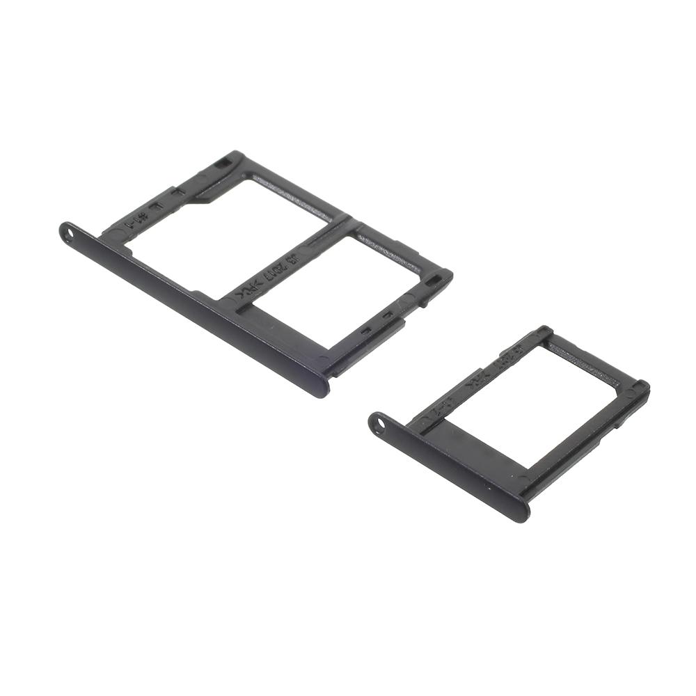 

SIM1+SIM2/Micro SD Card Tray Holder Parts for Samsung Galaxy J3 (2017) Black