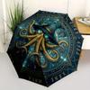 Magical Octopus Wizard Hat: Mystical Fantasy Accessory Umbrella, Portable 3-Fold Compact Umbrella for Men & Women R158