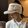 Plush Cold-proof Ear-protecting Open-top Hat for Warm Cycling Autumn and Winter Ponytail Baseball Cap New Thickened Knitted Cap