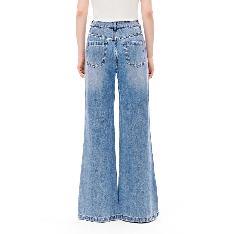 Ledin Lyocell Tencel Washed Flared Denim Jeans