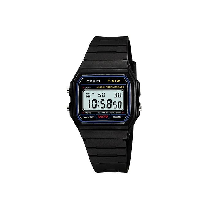 CASIO Унисекс YOUTH Черные часы F-91W-1 F-91W-1 Black Single Watch