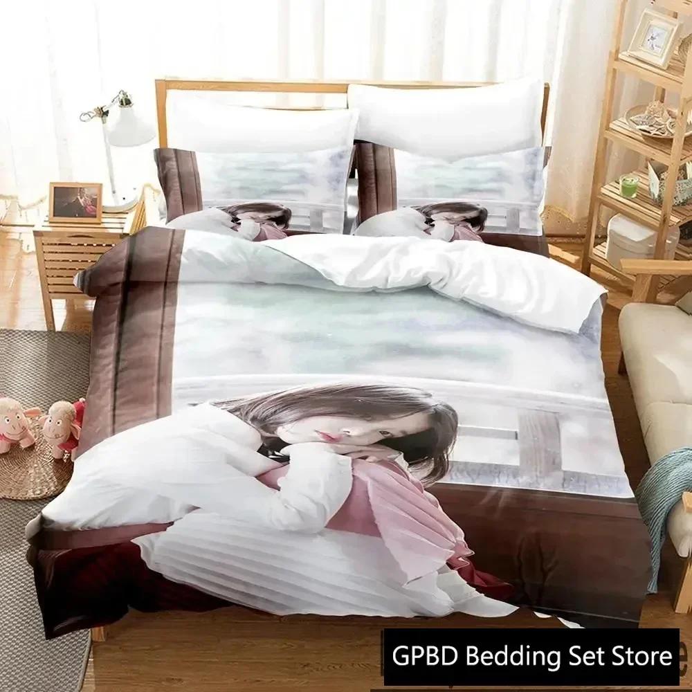 3D Print Singer IU I Ji Eun Beding Set Bedrom Soft Modern Bedspreads Comefortable Children Kids Soft Duvet Cover Comfortable Quilt Cover And Pilowcase
