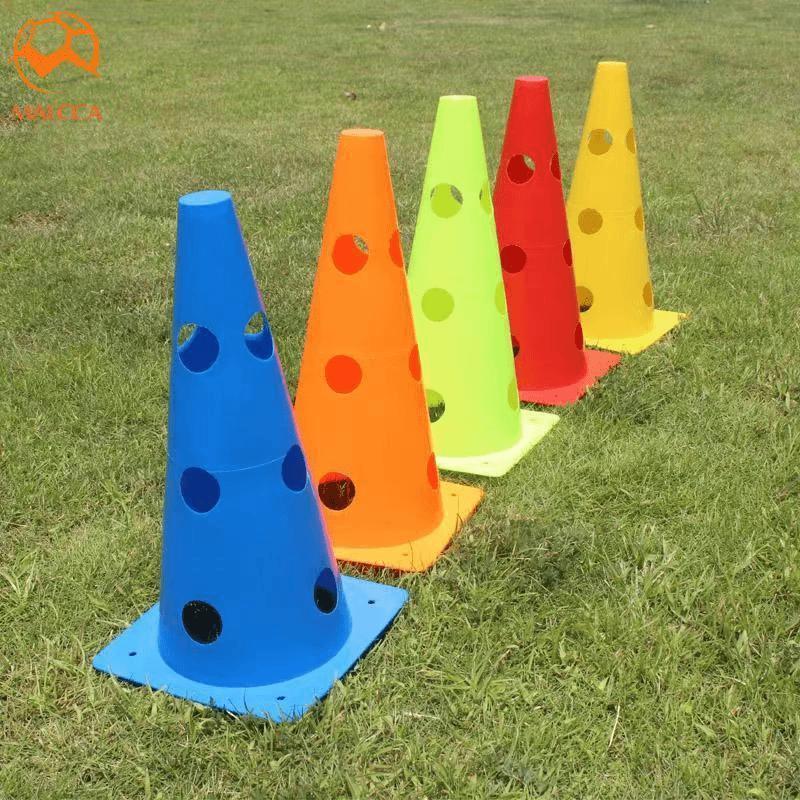 Training Cone Set for Sports and Obstacle Courses: Marker Cones, Poles, and Discs for Basketball, Taekwondo, and Kids  Activities