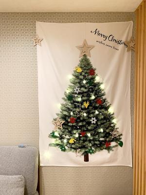 Tree Tapestry & LED Illumination Light Tapestry Wall Hanging Tree Ornament Jewelry Light Scandinavian Stylish (Set of 4)