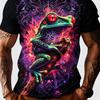 3D Printed Fashion Tree Frog Graphic T Shirt For Men Animal Pattern Tees Summer Casual Unisex Short Sleeve Tops Street T-Shirts