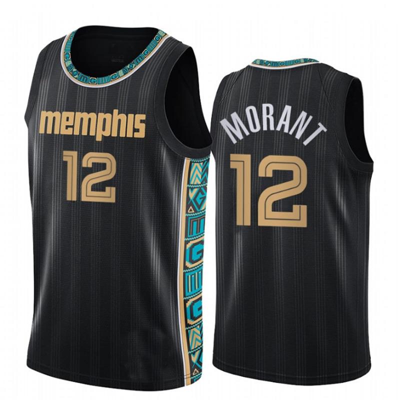 Vysoce kvalitní vyšívaná basketbalová košile NBA Grizzlies 12 Morant