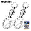Proberos 10pc Stainless Steel Fishing Snap Swivels High Strength,Bait and Line Connectoand Accessories Strengthen Connector