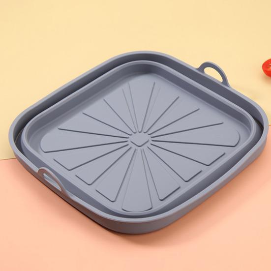 Air Fryer Liners Silicone Cooking Mat Non-Stick Reusable Food Grade Heat Resistant Foldable Basket Mat Easy To Clean Universal Kitchen Accessory