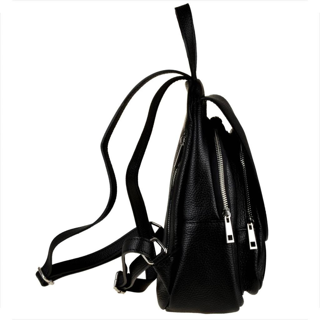 Black Italian genuine leather backpack Borse in Pelle