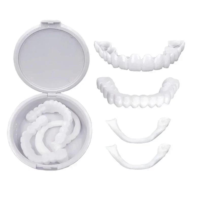 Upper and Lower Teeth Set Veneer Simulation Dental Cover Filling Material Dentals Cavity Repair Artifact Tooth Health As Comfort
