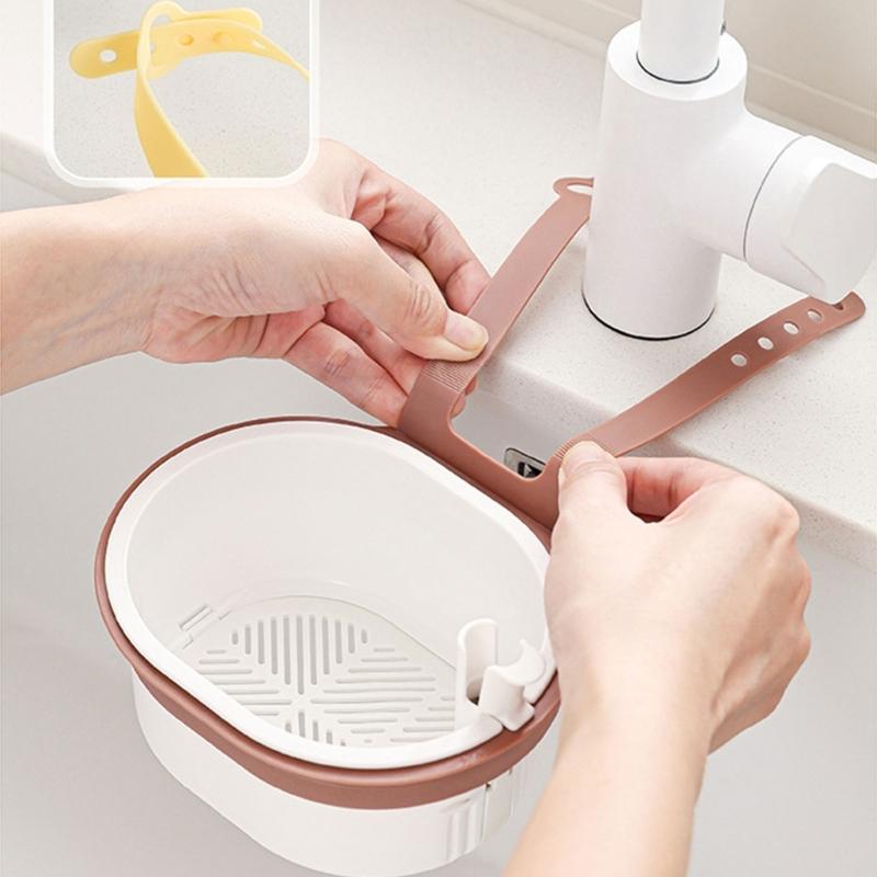 Solid Plastic Over Sink Dish Drying Rack Water Draining water Basket For Dishwashing Tools Organization And Vertical Storage