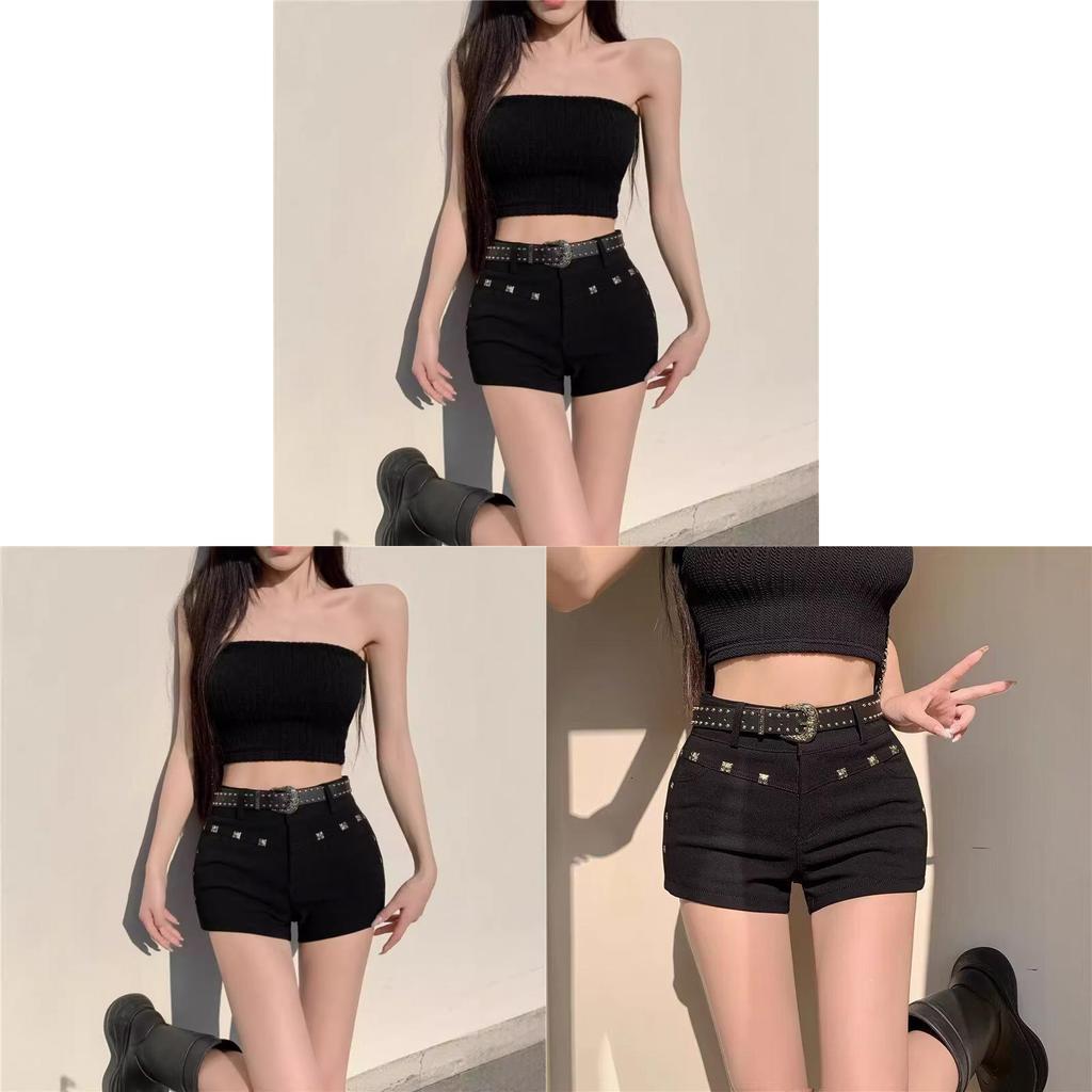 High Waist Skinny Fit With Button Details For Teen Girls Summer Wear