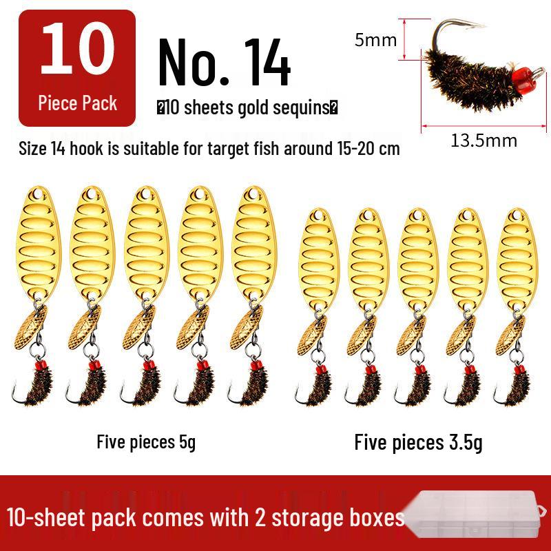 Modified Fly Fishing Hooks: Flat Vibration Spinner, Dragon Scale Micro Lures for Mandarin Fish & Crucian Carp