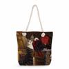 Flower Cat Print Thick Rope Single-shoulder Beach Bag 7262