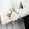 Pearl White Roses Artificial Boutonnieres Flowers Silk Flowers Groom's Chest Flower  Bride
