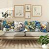 Elegant Floral and Bird Theme Digital Printing Pillow Cover Short Plush Suitable Living Rooms Bedrooms Sofas Throw Cushion Cover