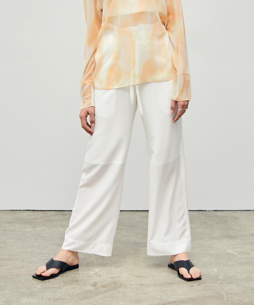ONNE Banded Waist Ribbon Pants Ivory