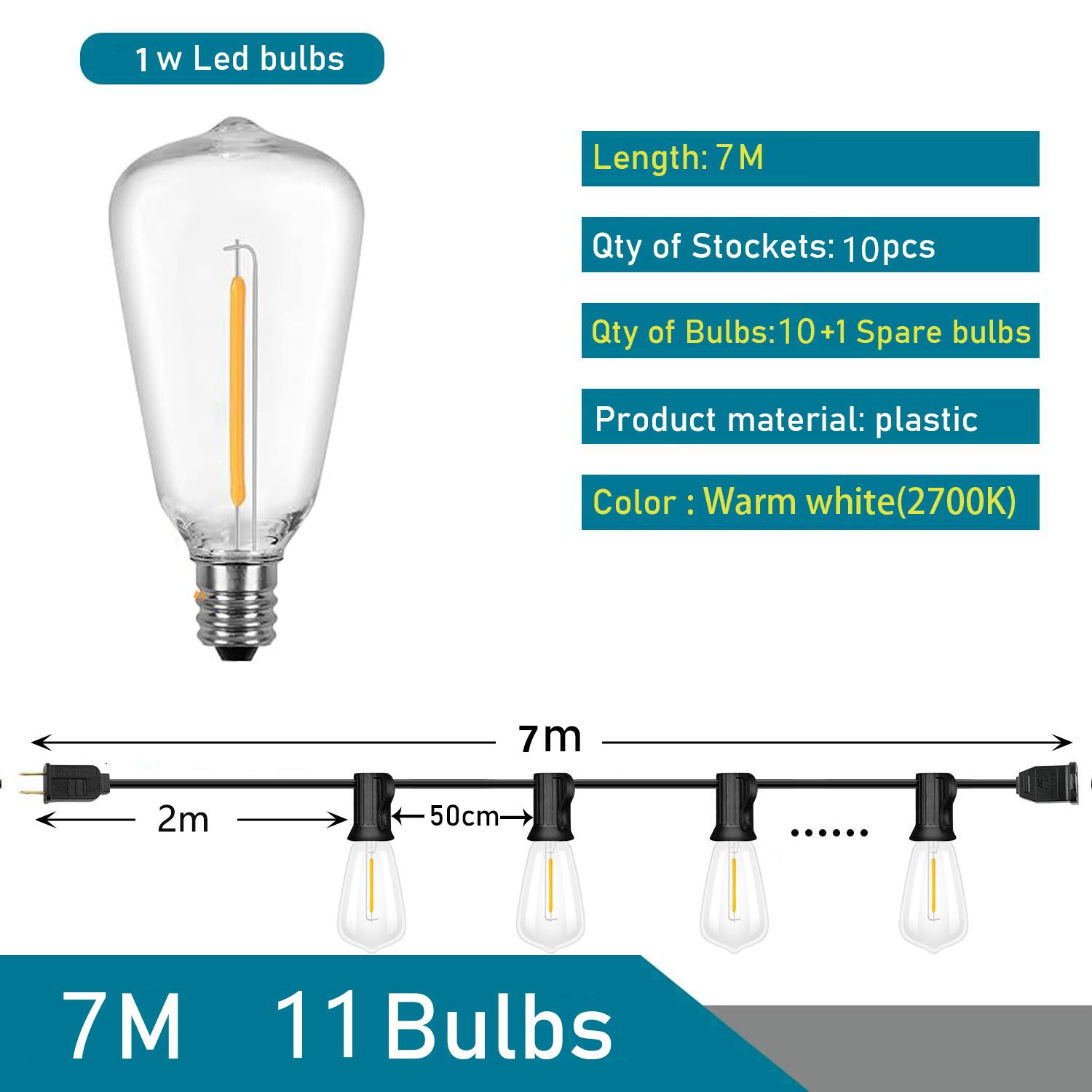 

ST38 светодиодная гирлянда в виде шара, светодиодная гирлянда, уличные светильники для дня рождения, декор сада, гирлянда, лампа для улицы, патио, заднего двора US PLUG
