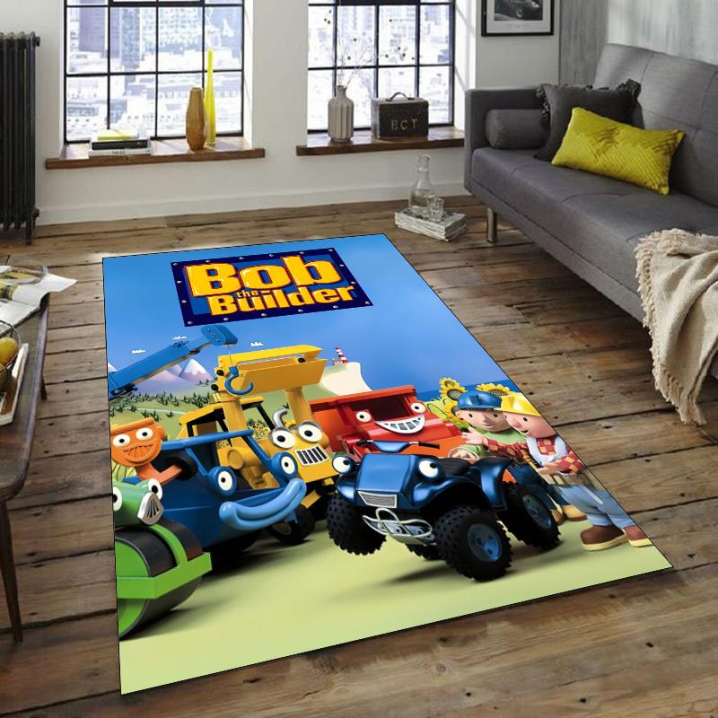 Bob the Build Design Area Rug - Non-Slip, Soft & Cozy Floor Mat for Living Room, Bedroom, Office - Indoor/Outdoor Decorative Carpet