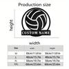 Metal Sign Volleyball Silhouette Customizable Name Plate Wall Art Adhesive Sticker Home Decor Durable Indoor Outdoor