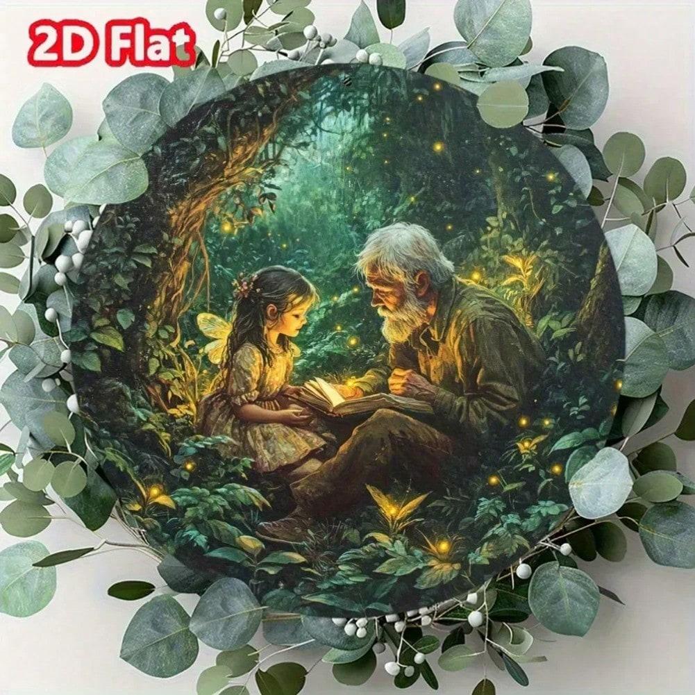 Vintage Fairy Tale Metal Wall Art 8x8 Inch Printed Aluminum Sign For Home Kitchen Decor 20x20 разноцветный