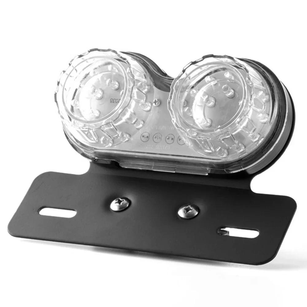 

Модифицированный задний фонарь для мотоцикла 12 В, универсальный, индивидуальный, для мотоциклов Cafe Racer Chooper, красный/дымчатый, светодиодный задний стоп-сигнал чистый