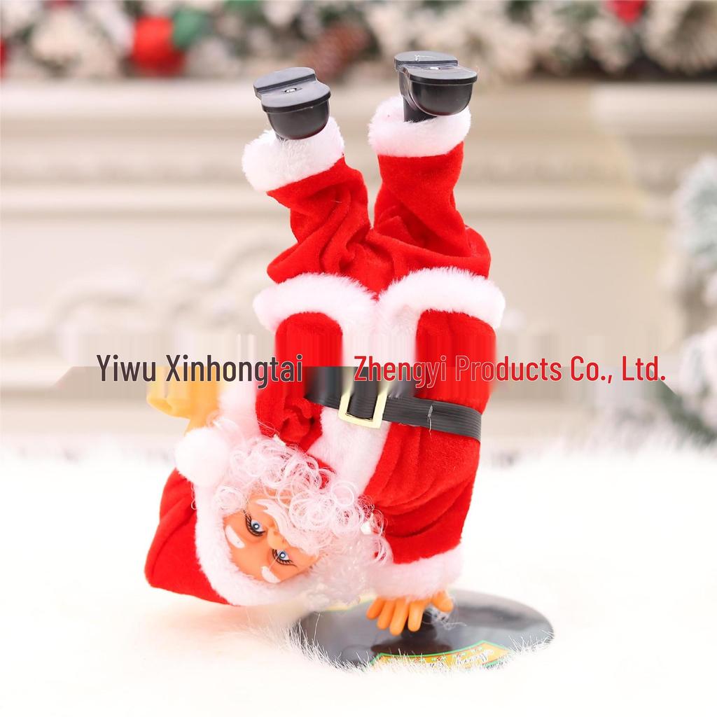 Electric Santa Claus Climbing Ladder with Beads - Christmas Decoration and Children's Gift