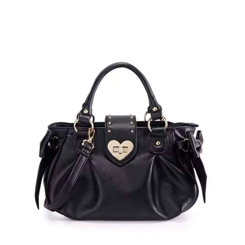 Harajuku Schleife Rosa Handtasche Geldbörse Damen Japanischer Stil Weich Lässig Umhängetasche Damen Süß Niedlich Große Kapazität Schultertaschen