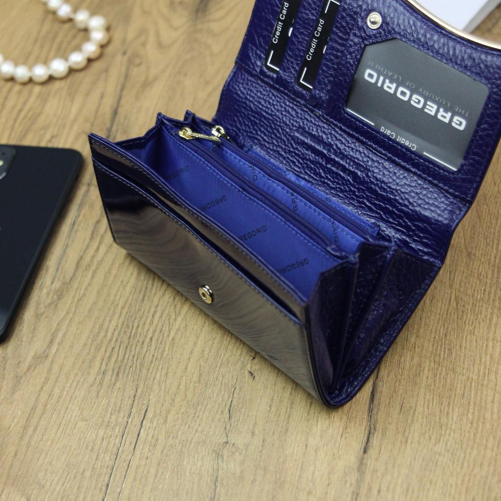 Schlanke Damen-Leder-Geldbörse von Gregorio
