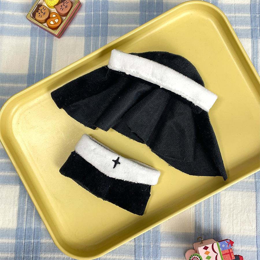 

Cartoon Little White Bear Doll Clothing Accessories Doll Nun Doll Clothes Decoration Doll Decoration Santa Hat Dress Baby clothes decorative accessories