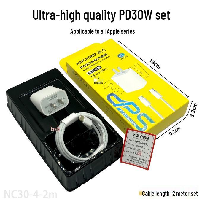 Apple-Compatible PD30W Type-C Fast Charger with 3C Certification for Mobile Phones