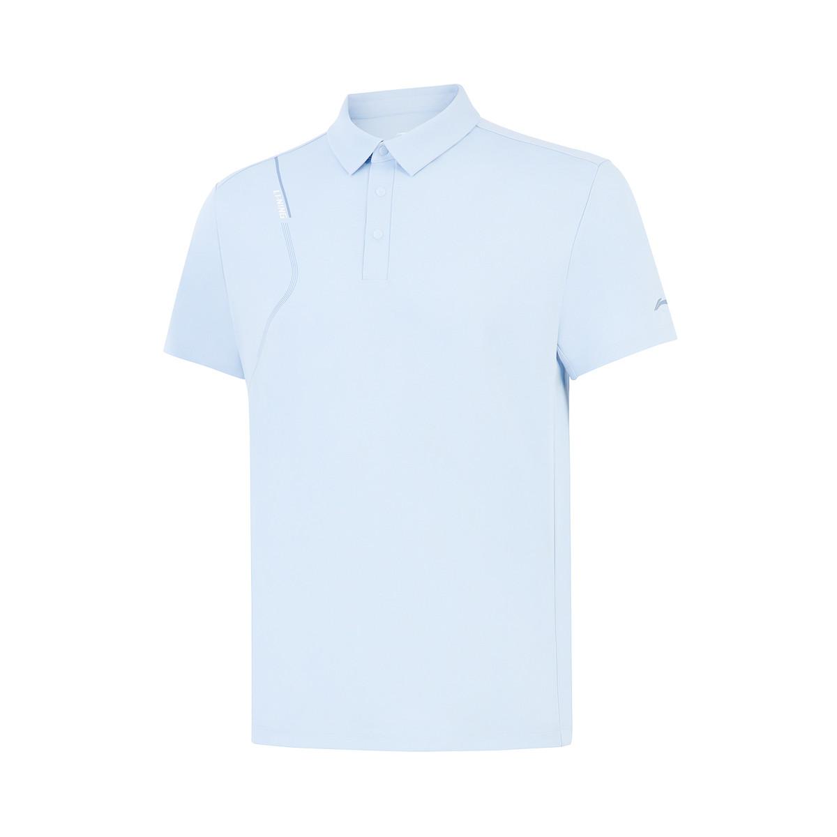 Li Ning Модная дышащая рубашка-поло мужская tops Облачно-голубой APLW247-3 XL