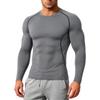 Men's Compression Long Sleeve Shirt Athletic Training Top Quick Dry Breathable High Stretch Base Layer for Running Basketball