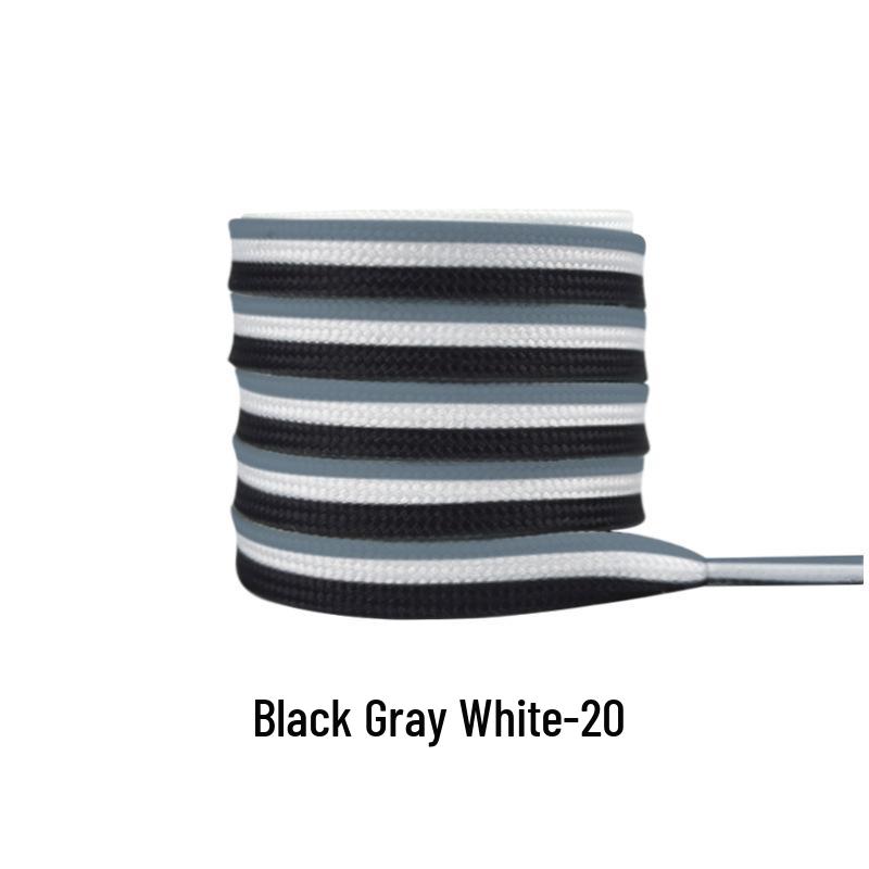 Three-Color Patchwork Macaron Shoelaces for Canvas, White Shoes - AJ1, AF1, Dunk