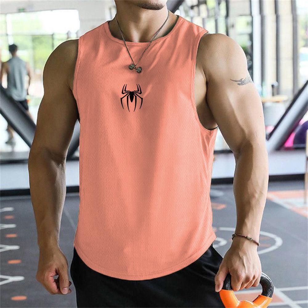 Mens Bodybuilding Sleeveless Casual Hip Hop T-shirts Summer Cool Breathable Cotton Gym Fitness Muscle Tank Tops