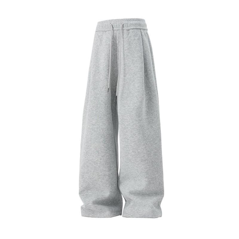 

Men s Heavyweight Pleated Casual Pants - Autumn Straight-Leg Loose Trousers, Streetwear Sport Silhouette XXXXL