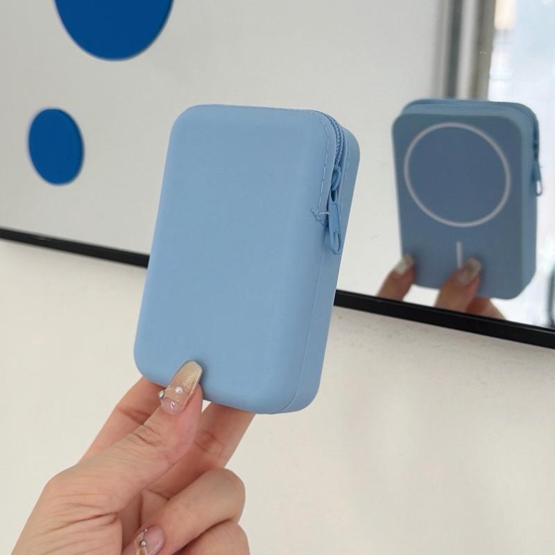 Lightweight Coin Purse Phone Holder Silicone Magnetic Wireless Charging Stand Case for Outdoor Camping Phone Support