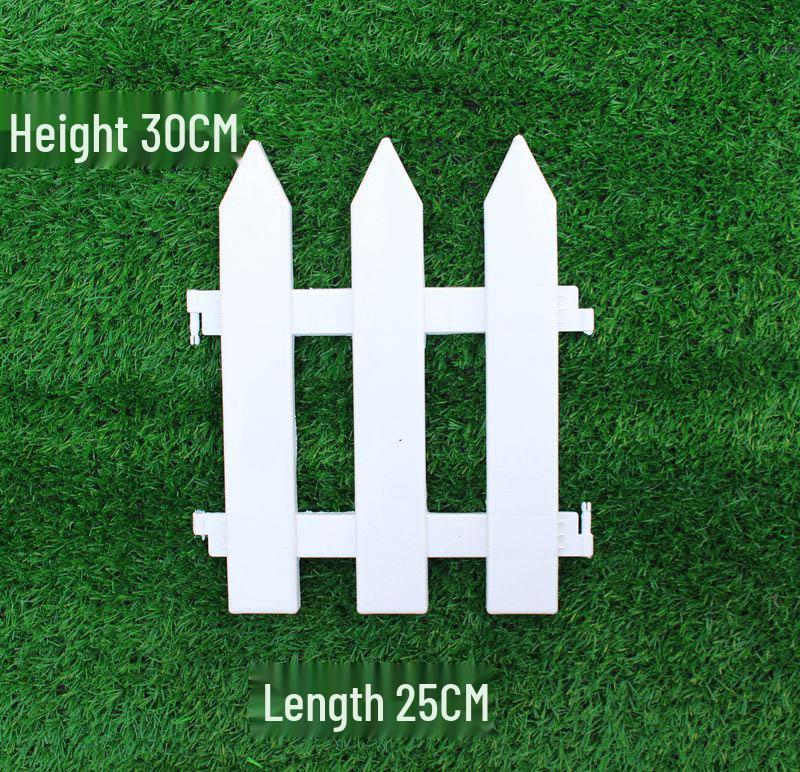 White Plastic Picket Fence for Garden, Flower Bed, or Kindergarten Decoration