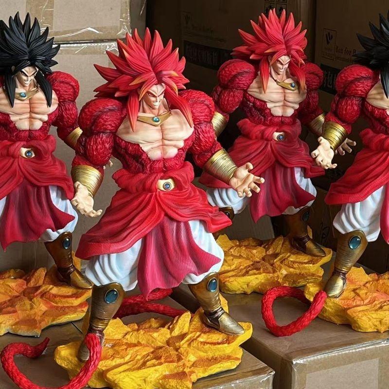 Hot Dragon Ball Z Super Saiyan 4 Red Hair Brolly Figurine 30cm Premium Highend Statue Anime Collectible Model Toy Gift