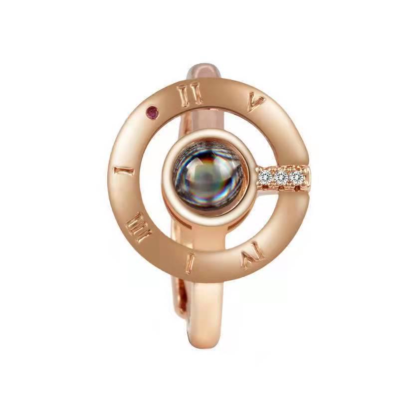 Memory Projection Couples Ring: I Love You in 100 Languages – Perfect for Valentine s or Birthdays Adjustable