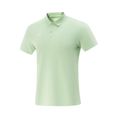 Li Ning stalo teniso serija Laisvalaikio Patogus Paprastas Universalus Sportinis Polo Marškinėlis Unisex viršutiniai drabužiai Bambuko Žalia APLV417-3