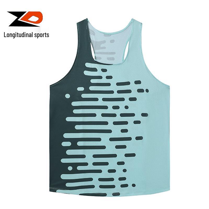 Мужская майка для марафона ZD с быстрым высыханием - Дышащая, ультралегкая сетчатая спортивная майка XXL зелёный