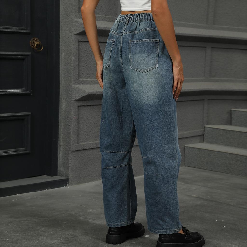 YYFS Women's Fashion Casual Solid Color Print High Waist Trousers Pants & Capris