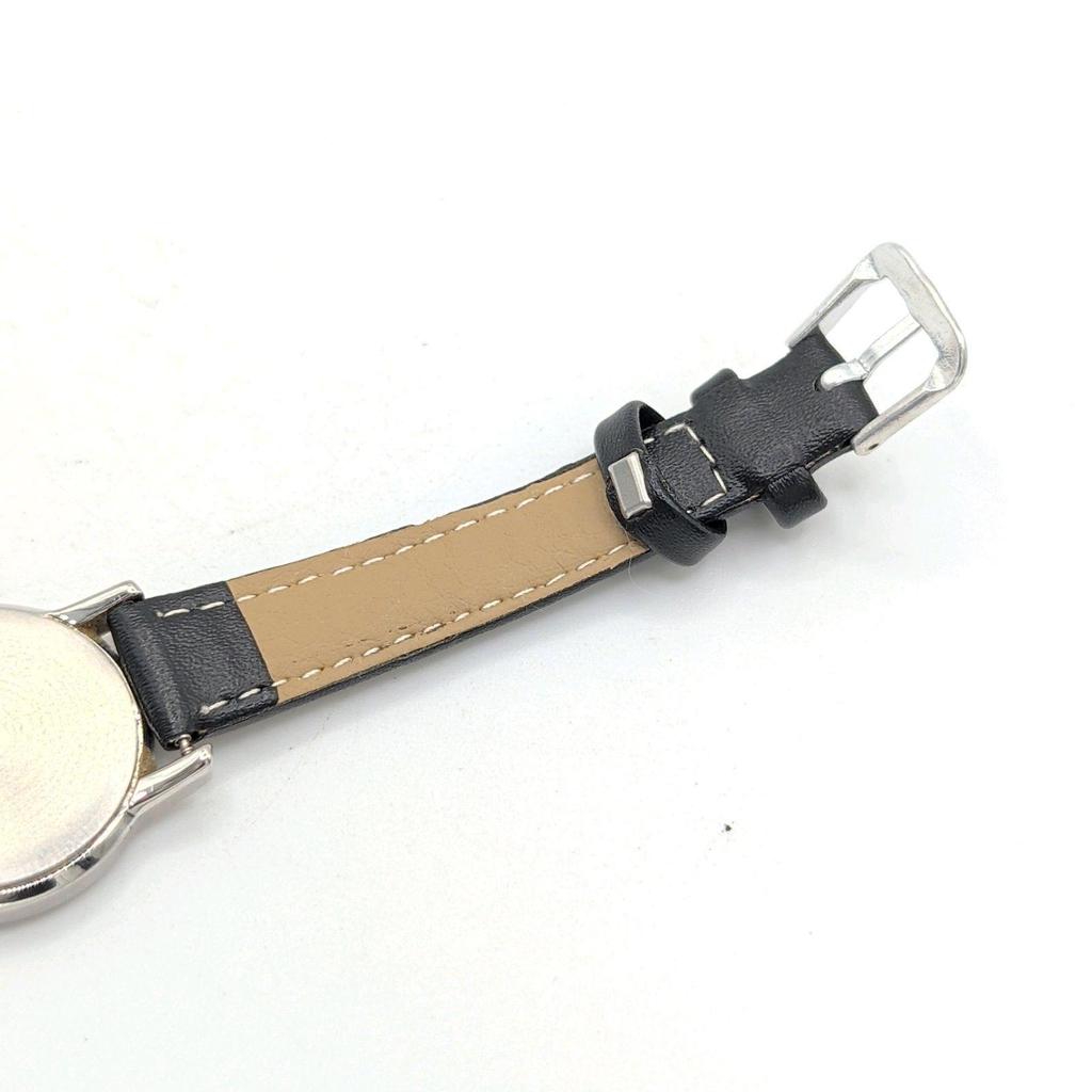 Used SEIKO PRESAGE 1N00-1E90 Watch Quartz Ladies Silver Balck Dial Round Y2K 00S Seiko Presage Watch Quartz Ladies Round Silver Black Dial Vintage