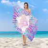Tropical Palm Tree Printed Beach Towel Quick Dry Polyester Bath Towel Colorful Gradient Sand Free Pool Towel for Summer Travel