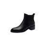 Fashion NEW Autumn Winter Genuine Leather Women Boot Fashion Short Boots Round Toe Chunky Shoes for Women Botas De Mujer Chelsea Boots