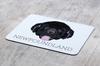 Newfoundland, Newfs, Newfies – Geometric mouse pad with a picture and text | Art-Dog