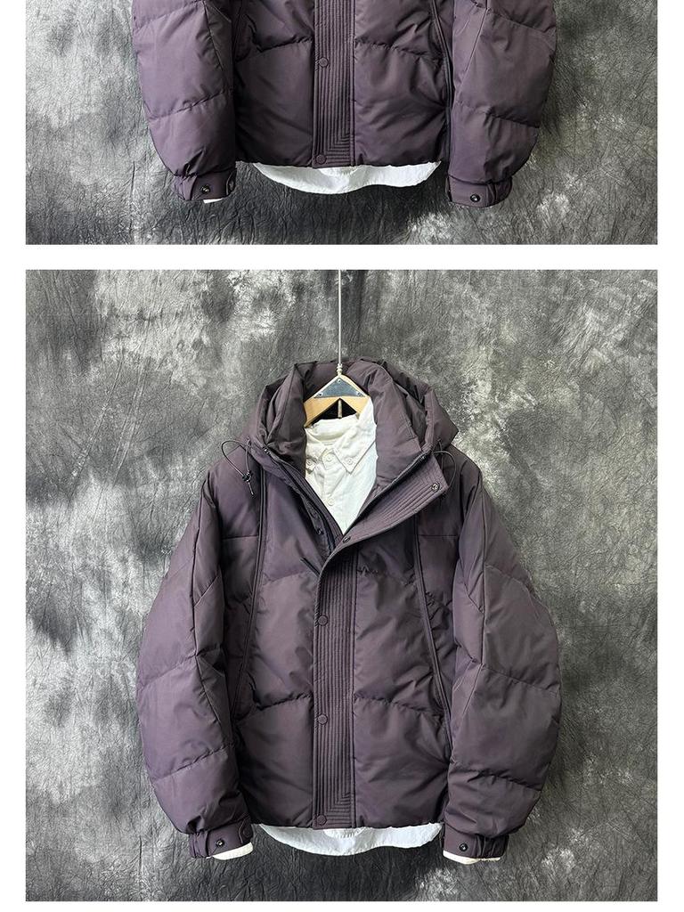 Herren Modische Verdickte Daunen-Pufferjacke mit Kapuze - Winterwärme mit Hochwertigen Weißen Entendaunen