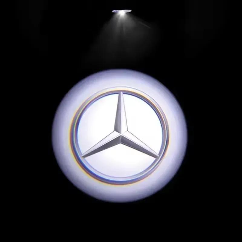 

70% OFF 2pcs Car Door Welcome Light Led HD Projector Lamp Courtesy Lights For Mercedes Benz A C E Class GLE GLB GLC W205 W212 W2